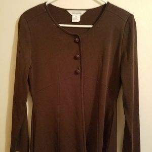 Misook XS brown jacket blazer cardigan